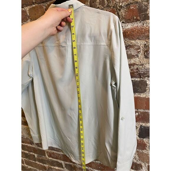 Eddie Bauer LS Departure Shirt Soft Green Stretch Light Weight Moisture Wicking - Picture 6 of 10